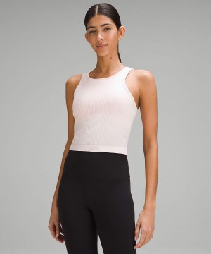 Camiseta sin Manga Lululemon Ebb to Calle Cropped Racerback Mujer Rojas Claro Chile | 708LPWOSQ