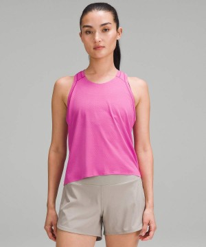 Camiseta sin Manga Lululemon Fast and Free Race Length Mujer Rosas Chile | 620WDUTYE