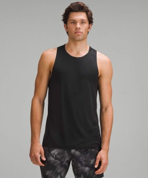 Camiseta sin Manga Lululemon Fast and Free Singlet Breathe Hombre Negras Chile | 159BWCMYA