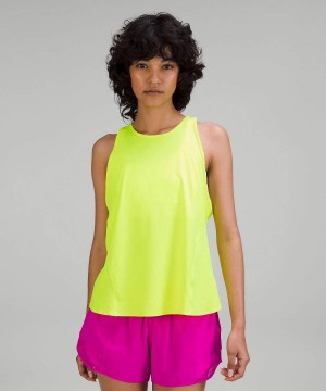 Camiseta sin Manga Lululemon Ligeros Stretch Correr Mujer Amarillo Chile | 148IZUTFB