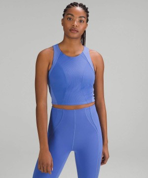 Camiseta sin Manga Lululemon Mesh Panelled Entrenamiento Shelf Mujer Indigo Chile | 342WIZDCO