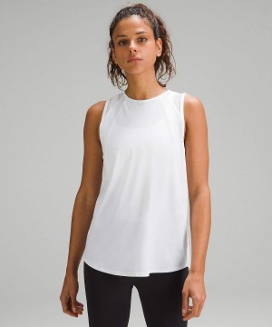 Camiseta sin Manga Lululemon Sculpt Mujer Blancas Chile | 586NGBIQA