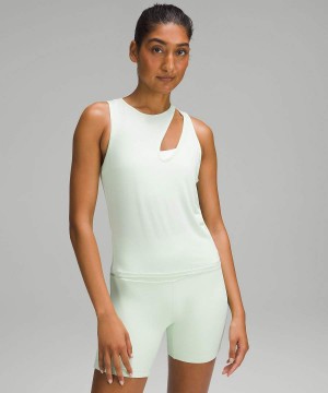 Camiseta sin Manga Lululemon Shoulder Cut-Out Yoga Mujer Verde Chile | 614VMFDCL