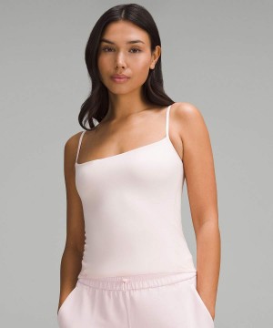 Camiseta sin Manga Lululemon Wundermost Ultra-Soft Nulu Spaghetti-Correa Cami Mujer Rojas Claro Chile | 740NQWATG