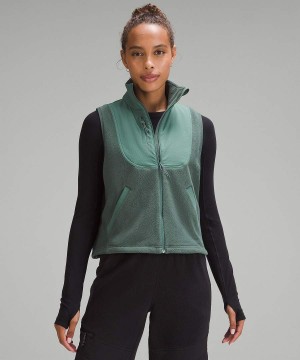 Chaleco Lululemon Fleece + Ripstop Senderismo Mujer Verde Oscuro Chile | 074ETRSHX
