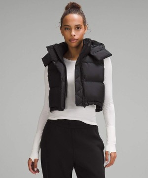 Chaleco Lululemon Wunder Puff Super-Cropped Mujer Negras Chile | 750RXQOUE