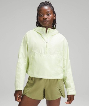 Chaquetas Lululemon Cinch-Back Half-Zip Senderismo Pullover Mujer Verde Claro Chile | 052DZFQXK