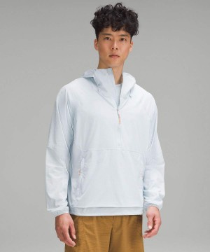 Chaquetas Lululemon Ligeros Senderismo Anorak Hombre Azules Chile | 714RTDQIP