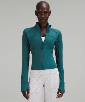 Define Jacket Lululemon Cropped *Acanalado Nulu Mujer Verde Chile | 349XGIHWJ