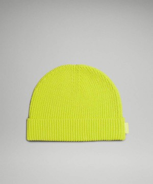 Gorro Lululemon Close-Fit Algodon-Blend Acanalado Hombre Verde Claro Chile | 968XVZLIQ