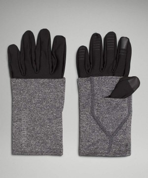 Guantes Lululemon Convertible Extended Cuff Hombre Negras Negras Chile | 412DBHTUP