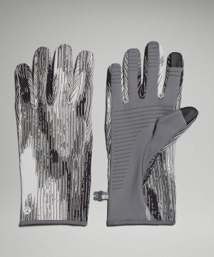Guantes Lululemon Fast and Free Rulu Correr Hombre Negras Gris Chile | 726UVYAJN