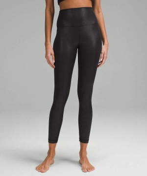 Leggins Lululemon Align™ High-Rise 25" Shine Mujer Negras Chile | 973VBZNTH