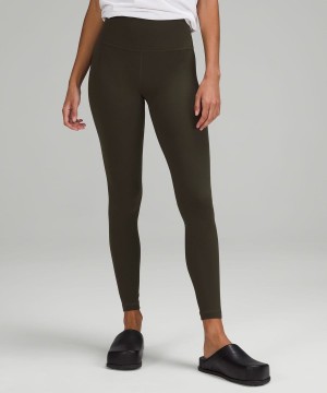Leggins Lululemon Align™ High-Rise 28" Mujer Verde Oliva Oscuro Chile | 860LUOICS