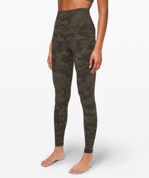 Leggins Lululemon Align™ High-Rise 28" Mujer Camuflaje Multicolor Verde Chile | 621GKAJCY