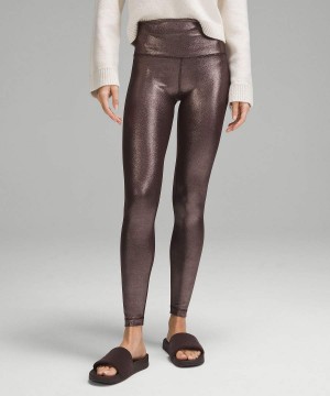 Leggins Lululemon Align™ High-Rise 28" Shine Mujer Cafe Chile | 107DPKSQA