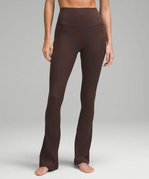 Leggins Lululemon Align™ High-Rise Acanalado Mini-Flared Extra Corta Mujer Chocolate Chile | 509RSOHAD