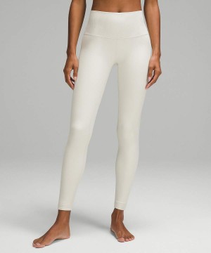 Leggins Lululemon Align™ High-Rise Acanalado 28" Shine Mujer Blancas Chile | 576LCPJXT