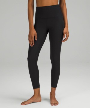 Leggins Lululemon Align™ High-Rise Acanalado 25" Mujer Negras Chile | 765IJLGWS