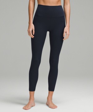 Leggins Lululemon Align™ High-Rise Acanalado 25" Mujer Azul Marino Chile | 607DQAFGI