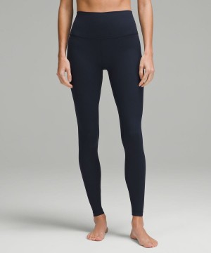 Leggins Lululemon Align™ High-Rise Acanalado 28" Mujer Azul Marino Chile | 079KUXCHP