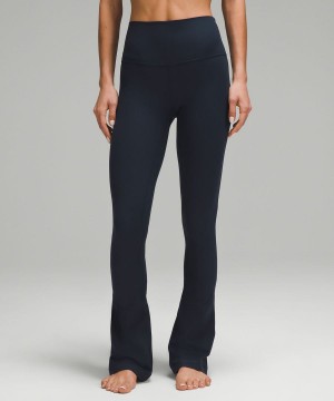 Leggins Lululemon Align™ High-Rise Acanalado Mini-Flared Extra Corta Mujer Azul Marino Chile | 215WDUNSV