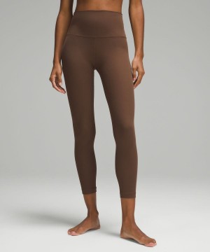Leggins Lululemon Align™ High-Rise Acanalado 25" Mujer Chocolate Chile | 802HFMZVJ