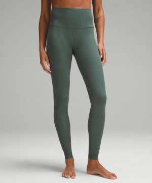 Leggins Lululemon Align™ High-Rise Acanalado 28" Mujer Verde Oscuro Chile | 456LOXVJW