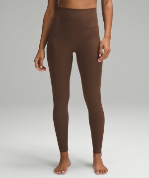 Leggins Lululemon Align™ High-Rise Acanalado 28" Mujer Chocolate Chile | 195ETLWMX