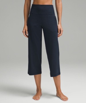 Leggins Lululemon Align™ High-Rise Anchos-Leg Cropped 23" Mujer Azul Marino Chile | 875KGTYVP