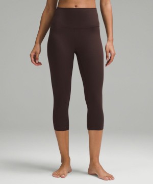 Leggins Lululemon Align™ High-Rise Crop 17" Mujer Chocolate Chile | 210OWIKTQ