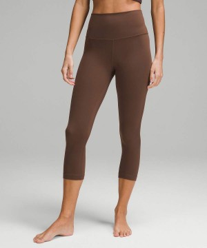 Leggins Lululemon Align™ High-Rise Crop 21" Mujer Chocolate Chile | 798TGDSOM