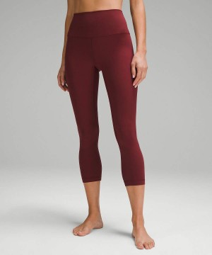 Leggins Lululemon Align™ High-Rise Crop 23" Mujer Rojas Burdeos Chile | 069LHNDBF