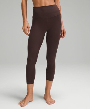 Leggins Lululemon Align™ High-Rise Crop 23" Mujer Chocolate Chile | 295CGEPOQ