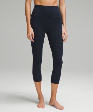 Leggins Lululemon Align™ High-Rise Crop 23" Mujer Azul Marino Chile | 120VGRDXU