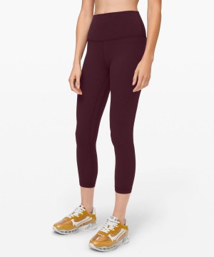 Leggins Lululemon Align™ High-Rise Crop 23" Mujer Burdeos Chile | 561RYNPAW