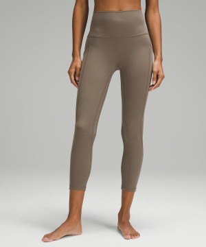 Leggins Lululemon Align™ High-Rise Crop with Pockets 23" Mujer Gris Chile | 142GJBQCH