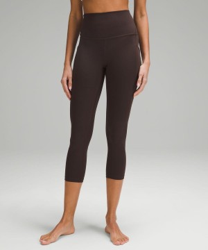 Leggins Lululemon Align™ High-Rise Crop with Pockets 23" Mujer Chocolate Chile | 610UITOQV