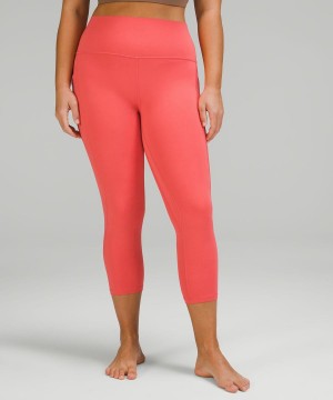 Leggins Lululemon Align™ High-Rise Crop with Pockets 23" Mujer Rojas Chile | 546VPJGDB