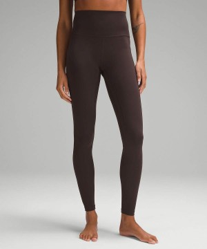 Leggins Lululemon Align™ High-Rise with Pockets 28" Mujer Chocolate Chile | 024WHAQLJ