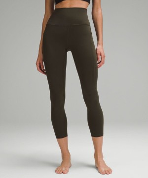 Leggins Lululemon Align™ High-Rise with Pockets 25" Mujer Verde Oliva Oscuro Chile | 079QVEFSM