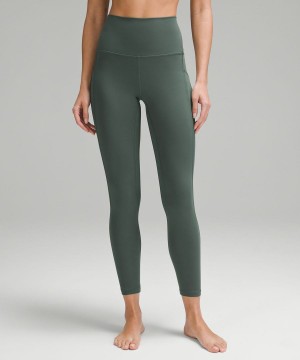 Leggins Lululemon Align™ High-Rise with Pockets 25" Mujer Verde Oscuro Chile | 361ZWQUGN