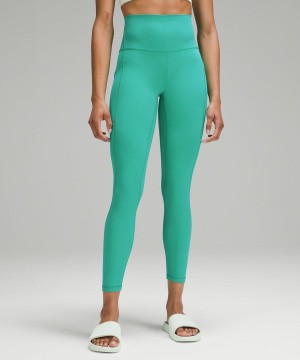 Leggins Lululemon Align™ High-Rise with Pockets 25" Mujer Verde Chile | 624VMJRXP