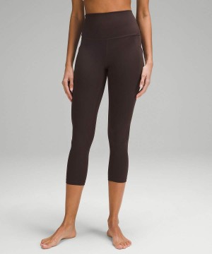 Leggins Lululemon Align™ High Rise Crop with Pockets 23" Mujer Chocolate Chile | 540HNCVPR