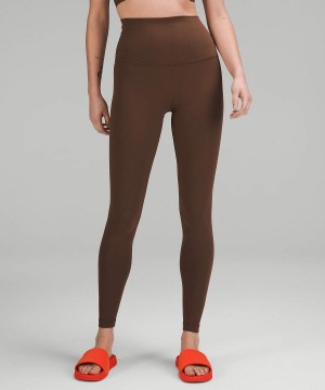 Leggins Lululemon Align™ Super-High-Rise 28" Mujer Chocolate Chile | 468OWHNAP