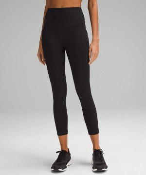 Leggins Lululemon All the Right Places High-Rise Drawcord Cintura Crop 23” Mujer Negras Chile | 453ADVTFW