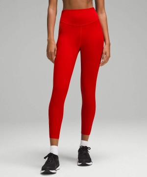 Leggins Lululemon Base Pace High-Rise 25" Mujer Rojas Oscuro Chile | 023AUVZWL