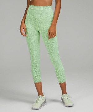 Leggins Lululemon Base Pace High-Rise 25" Mujer Verde Multicolor Chile | 639QFNHYJ
