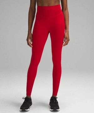Leggins Lululemon Base Pace High-Rise 28" Mujer Rojas Oscuro Chile | 890KXISPZ