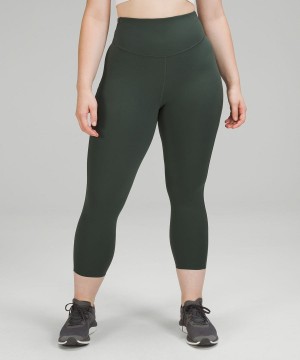 Leggins Lululemon Base Pace High-Rise Crop 23" Mujer Verde Chile | 639IWNZHT